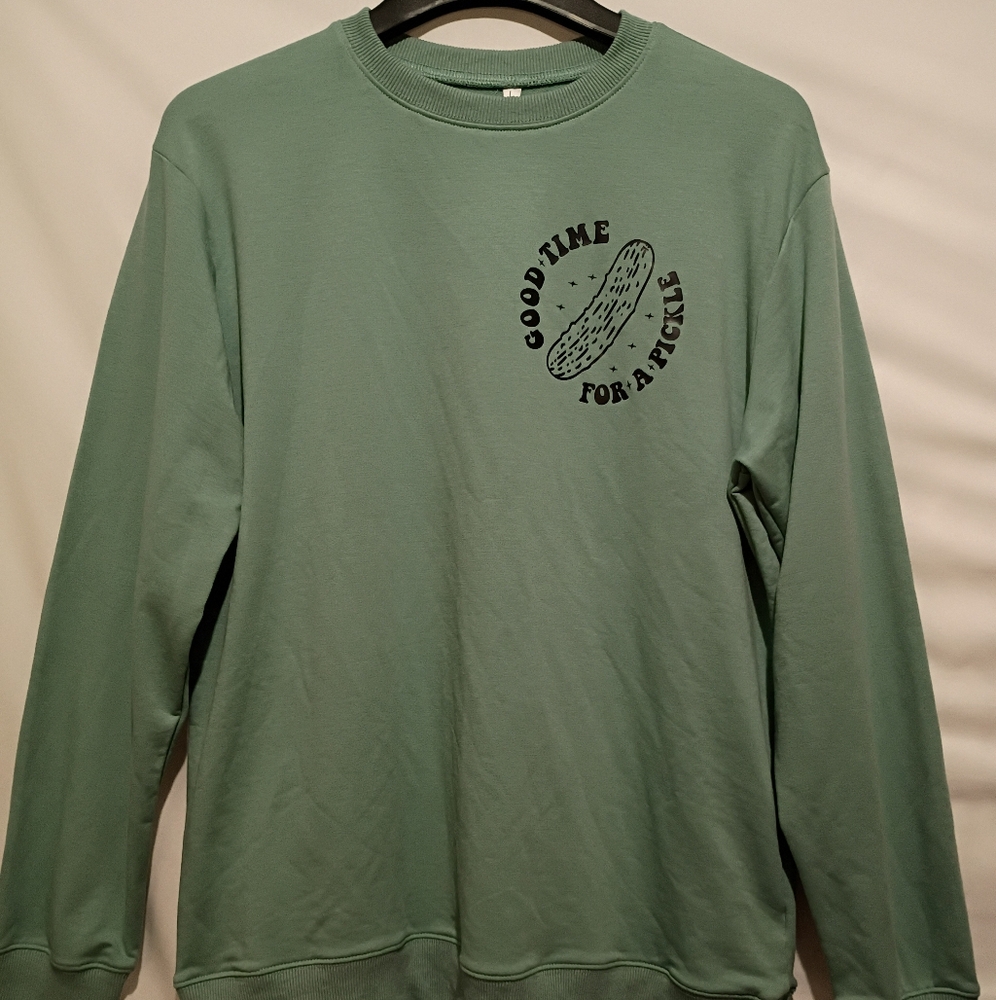 Green Graphic Long Sleeve Shirt